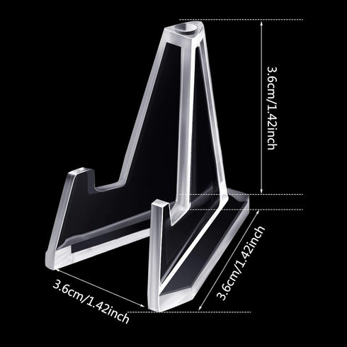 Jetec Coin Stand Mini Acrylic Easel Stands Coin Display Easel Holder for Displaying Coins Pocket Watches Capsules Challenge Medals, 1.4 Inch Tall ...