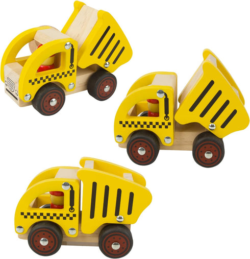 Wooden Push Car Toys for Infants 18 Months, 2 Pcs Baby Vehicle Toys Hand Push Car Toys for 2 Year Old Boys Girls (Excavator + Truck)...