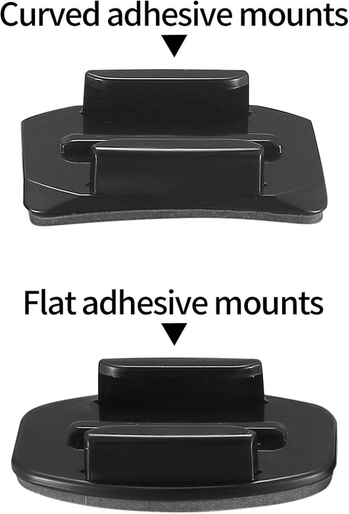 Fulushouxi 18 Set Helmet Adhesive Sticky Mount, Compatible with GoPro Hero 10/9/8/7, Fusion, 6/5/4, Session, Action Camera...