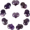 Natural Amethyst Gemstone Healing Crystal 1 inch Mini Puffy Heart Pocket Stone Iron Gift Box (Pack of 10)...