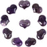 Natural Amethyst Gemstone Healing Crystal 1 inch Mini Puffy Heart Pocket Stone Iron Gift Box (Pack of 10)...