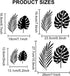 4pcs Tropical Leaf Stencils 6~11.8inch 4 Sizes Monstera Palm Fern Leaf Stencil with Paint Brush Reusable Small Large Tropical Leaf Stencils for Pa...