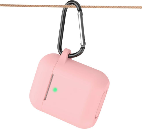 SATLITOG AirPods Case, Full Protective Silicone Cover for Apple AirPods 1&2 Wireless and Wired Charging Case, Pink...