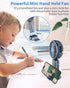 Mini Fan,Small Hand Fan with Pedestal,USB Battery Powered Eyelash Folding Lanyard Silent Cordless Fan,Handheld/Neck/Desk 3 in 1 Personal Fan,Porta...