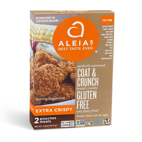 ALEIA'S BEST. TASTE. EVER. EXTRA CRISPY COAT & CRUNCH - 4.5 OZ / 1 PACK – CRISPY BREADING FOR POULTRY, MEAT, SEAFOOD, VEGETABLES - CERTIFIED GLUTE...
