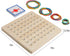 Wooden Geoboard Math Manipulative Material Graphical Geo Board Montessori Educational Toys Array Block Pattern Cards and Rubber Bands STEM Puzzle ...