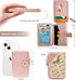 M-Plateau Foldable Phone Wallet?iPhone Card Holder Stick On with Flexible Zipper Coin Purse Multifunctional Kickstand Design, Fits 6.1 and Above L...