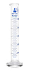 EISCO Graduated Cylinder, 50ml - Class A Tolerance ±0.50ml - Round Base - Blue Graduations - Borosilicate 3.3 Glass...