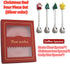 Christmas Coffee Spoons Coffee Stirrers Cake spoon Premium Stainless Steel Ice Tea Spoons, Ice Cream Spoon, Cocktail Stirring Spoons Set of 4?Silv...