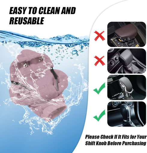 1PCS Shift Cover for Car, Shift Knob Cover, Car Gear Shift Cover, Hoodie Car Shifter, Hoodie Car Shifter, Soft Shift Knob Cover Interior Decor Acc...
