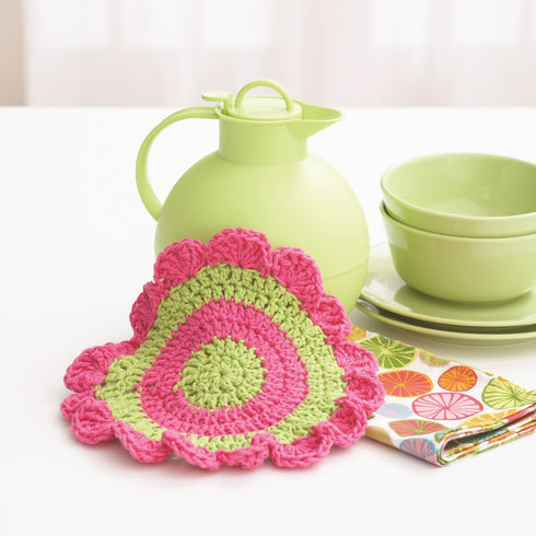 Bernat Handicrafter Cotton Solids Yarn, 1.75 oz, Gauge 4 Medium, 100% Cotton, Hot Green...