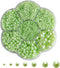 5700 Pcs Light Green Half Pearls for Crafts & Nail Art - Flatback Pearls for Makeup & DIY Accessories (2/3/4/5/6/8/10mm)...