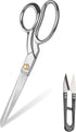 Sewing Scissors, Rkqoa Silver Dressmaker's Fabric Scissors, 8" Stainless Steel Shears, Sharp Knife Edge Fabric Heavy Duty Tailor Scissors for Cutt...