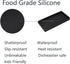 Bathroom Tray, 7.9" Silicone Vanity Tray for Counter, Kitchen Sink Soap Tray, Dish Holder Dispenser Countertop Toilet Tank Desk Organizer (Black)...