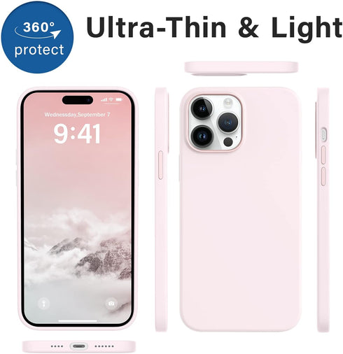 AOTESIER Shockproof Series iPhone 14 Pro Max Case, Silicone Ultra Slim Thin Cover, Full-Body Protective Phone Case for iPhone 14 ProMax Case, 6.7 ...