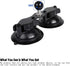 Double Suction Cup Car Base Mount with 1" Ball, Window Suction Cup Holder, Compatible with RAM Mounts B Size 1 Inch Ball Double Socket Arm...