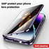 Anti-spy iPhone 15 Pro Max case Anti-Peeping Screen with Lock Magnetic Adsorption Double-Sided Tempered Glass Aluminum Alloy Bumper Lens Protector...