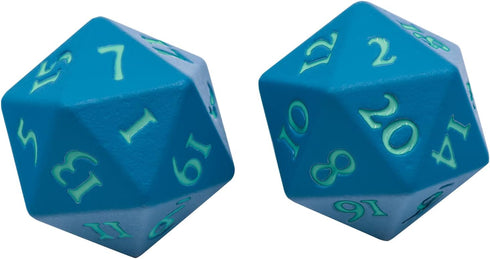 Ultra PRO - Vivid Heavy Metal Dice Set Teal 2ct - Up your Gaming 20 Sided Dice, Role Playing Games, Matte Finish...