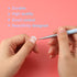 5Pcs Nail Art Liner Brushes, 7/9/11/15/20mm Fine Nail Painting Brushes, Pink to Blue Gradient Nail Art Design Brushes Kit with Metal Handle Nylon ...