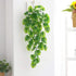 Artificial Monstera Hanging Plant Fake Turtle Greenery Vine for Tropical Party Decorations Holiday Greenery Decor - 2pcs...