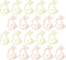 20pcs Animal Paper Clips Rabbit Creative Paper Clips Special-shaped Golden Whirly Needle Cute Colorful Clip 20pcs/pack Fixing Paper Clamp Papercli...