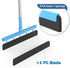 KOLLIEE Floor Squeegee Adjustable 59'' Long Handle Professional Floor Squeegee with Hook Water Squeegee Foam Blade for Concrete Floor Tile Pet Hai...