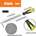 Metal File Set, 3 Pieces 8 Inch Carbon Steel Hardened Alloy Strength Steel includes Flat/Half-Round/Round for Metal, Wood, Plastic Work Tools...