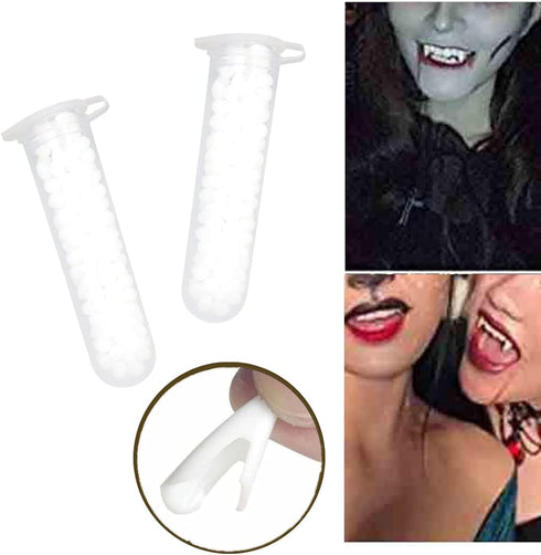 White Bottle Tooth Beads Replacement Cosplay Fake Teeth Filling Beads Easy Removal Shape Freely 4g Effective Festival Supplies Emergency Dental Ca...