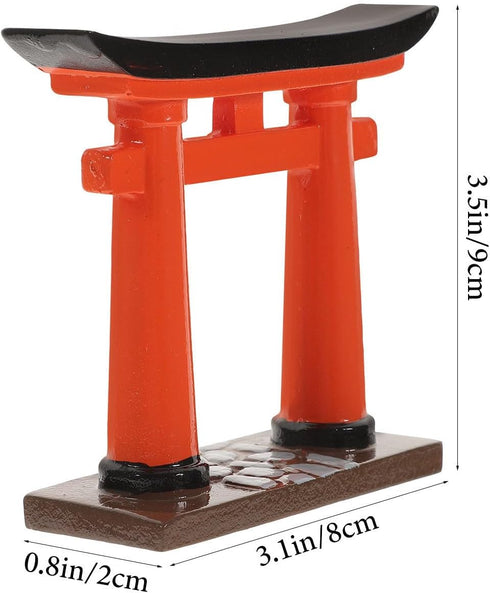 IMIKEYA Japanese Torii Gate Fish Tank Decoration Bonsai Torii Fish Aquarium Decoration Chinese Decor Mini Torii Gate Model Terrarium Fairy Gardens...
