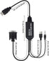 VGA to HDMI Adapter Cable, 4ft with Audio for PC, Laptop to Monitor, Display, HDTV...
