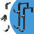 2Pack Double Pool Pole Hooks, Adjustable Pool Fence Hooks for Pool Equipment, Metal Vinyl Fence Hooks for Pool Skimmer Net Pole Hose Garden Tools...
