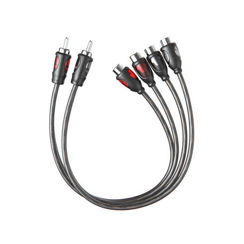 1ft RCA 1 Male to 2 Female Audio Speaker Y Adapter Splitter Cable (2 Pack)...