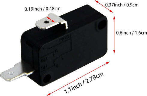 1 Pack W10727360 & W10269460 & W10269458 Microwave Door Switch Kits Compatible with Microwave Ovens SZM-V16-FC-61 SZM-V16-FC-62 SZM-V16-FC-63,Term...