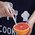 HOMQUEN Grapefruit Spoons 9 Pieces Set, 8 Stainless Steel Grapefruit Spoon and 1 Grapefruit Knife with Titanium Plating, Grapefruit Utensil Set, S...