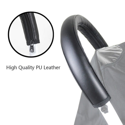 Armrest PU Leather Protective Case Handle Cover Stroller Accessories for Babyzen Yoyo (Black)...