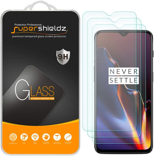 Supershieldz (3 Pack) Designed for OnePlus 6T Tempered Glass Screen Protector Anti Scratch, Bubble Free...