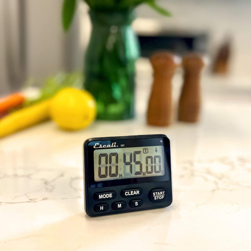 Escali Extra Loud Display Digital Kitchen Timer with Clock Mode, Recall Timer Magnetic Back...