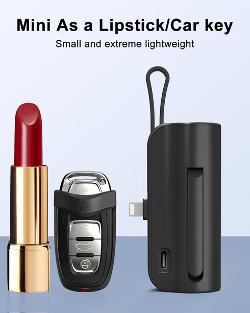 Portable Charger Small Power Bank?5000mAh Mini Compact Portable Phone Charger for Travel - Compatible with iPhone 15 14 13 Samsung (Black1)......