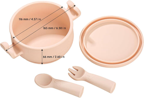 Butterfly Baby Feeding Set/Suction Bowl With Spoon&Fork|Feeding Supplies| Baby Led Weaning Supplies|Toddler Utensils|Self Feeding Eating Utensils,...