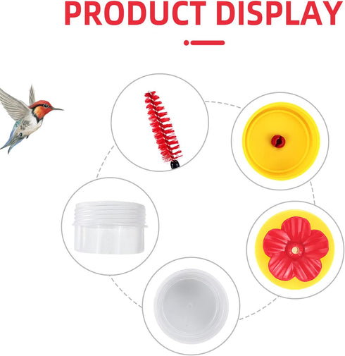 Handheld Hummingbird Feeders, 2pcs Hummingbird Hand Feeder, Hand Hummingbird Feeders, Hummingbird Feeder Handheld with Cleaning Brush for Outdoor ...