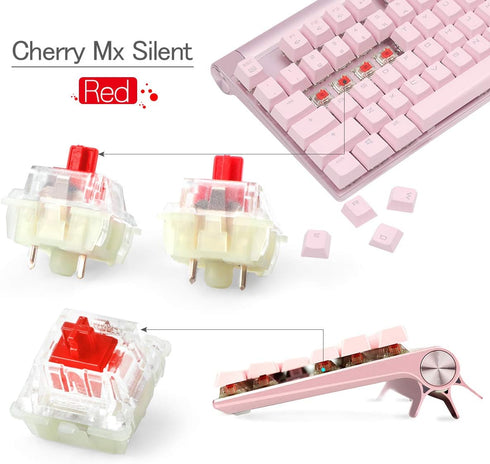 HUYUN Wholesales Authentic RGB Cherry Switch Cherry Mx Switches Keycap Keyswitches Keymodule Mechanical Keyboard Switches Replacement (Red 3pin*10...