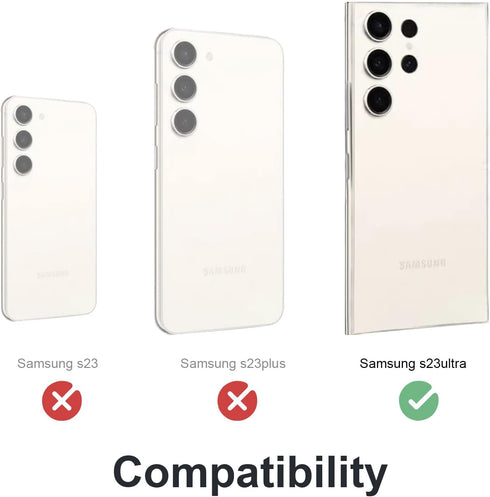 for Samsung Galaxy S23 Ultra Case Metal Hard Armor for Galaxy S23Ultra 5G Phone case para Screw Built-in Screen Lens Protection Military Grade [No...