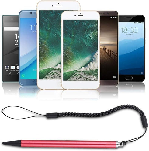 Screen Touch Painting Pen Resistive Hard tip Stylus Pen with Spring Rope for POS/PDA/Car Navigatior/Resistive Mobile Phones(Red)...