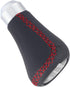 Gear Shift Knob, Red Gear Knob Universal Car Gear Knob Shifter PU 6 Speed Gear Shift Knob Shifter Stick Head with 3 Hoses Spade Shift Knob Manual ...