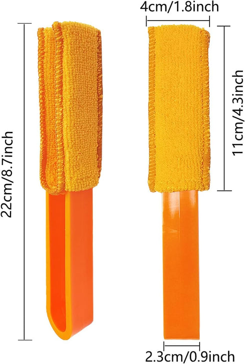 4 Pack Blinds Duster, Window Blinds Cleaner Duster Brush with 4 Microfiber Sleeves, Blinds Cleaning Tools for Window Blinds, Air Conditioner Vents...