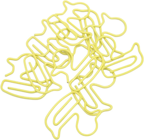 100 PCS Yellow Duck Shaped Paper Clips Metal Cute Fashion Paper Clips for Students Kids Teachers...