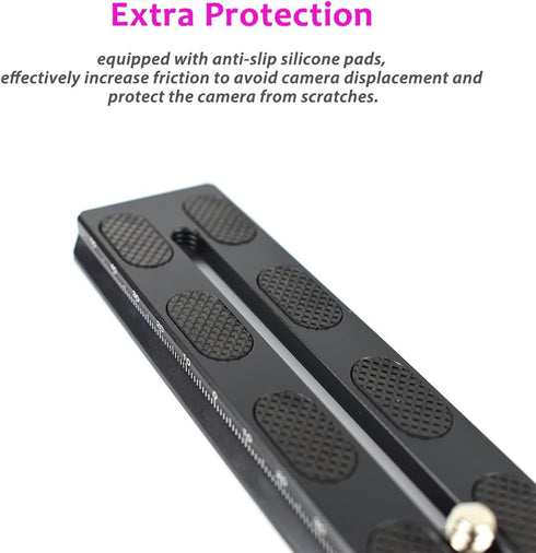 Aluminum Quick Release Plate 120mm for DJI Ronin SC Gimbal,Camera Mounting Plate Compatible Arca-Swiss with 1/4" Hole for Gimbal Stabilizer Tripod...
