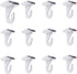 12 Pair Drop Ceiling Hooks, T-Bar Track Clip Suspended Ceiling Hooks,White Heavy Duty Ceiling Hooks for Hanging Plants & Decorations, Metal T-Bar ...