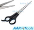 AAProTool Stainless Steel Cutting Part Black Plastic Handle Hair Scissors 6.7"...