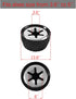 987101 Wheel Hub Caps Replacement Parts for Weber Grill Wheels Weber Charcoal Kettle Grills Weber Genesis Older Series Grills Wheel Caps Kenmore G...